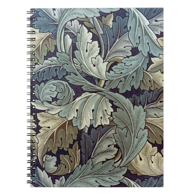 Cuaderno Saltos de fondo de William Morris Acanthus (Frente)