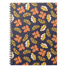 Cuaderno Saltos de otoño cálidos con flores
