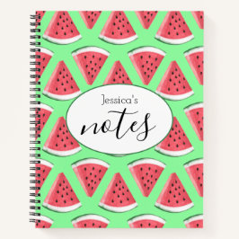 Cuaderno Saltos de sandía Fruta de verano verde rosa