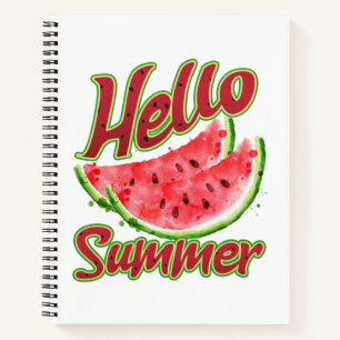 Cuaderno Saludo   Diseño de sandía acuática