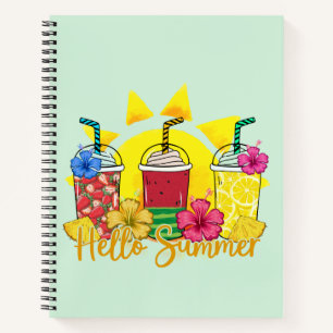 Cuaderno Saludo Fruta tropical refrescante Smoothie