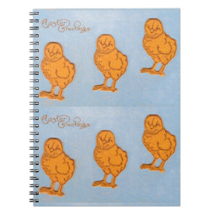Cuaderno Saludos de Pascua chicharrones en azul