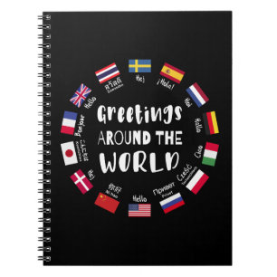 Cuaderno Saludos en todo el mundo, Hola en todos los idioma