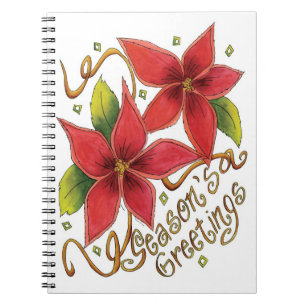Cuaderno Saludos lindos de la temporada de Navidad con poin