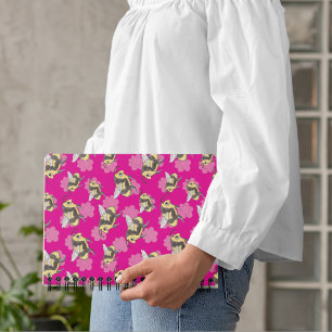 Cuaderno Salva las flores rosadas de las abejas