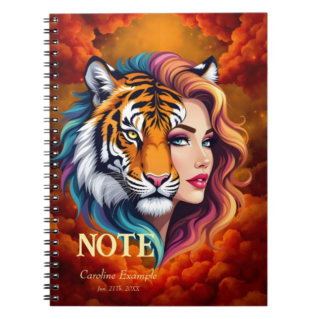 Cuaderno Salvaje interior – Diosa del Espíritu del Tigre. (Frente)