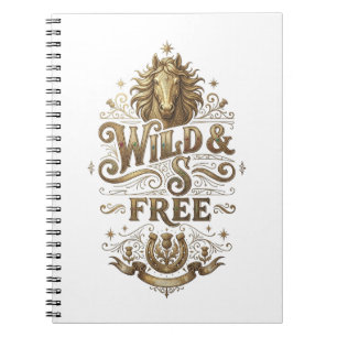 Cuaderno Salvaje & Libre Caballo Vintage Occidental Retro C