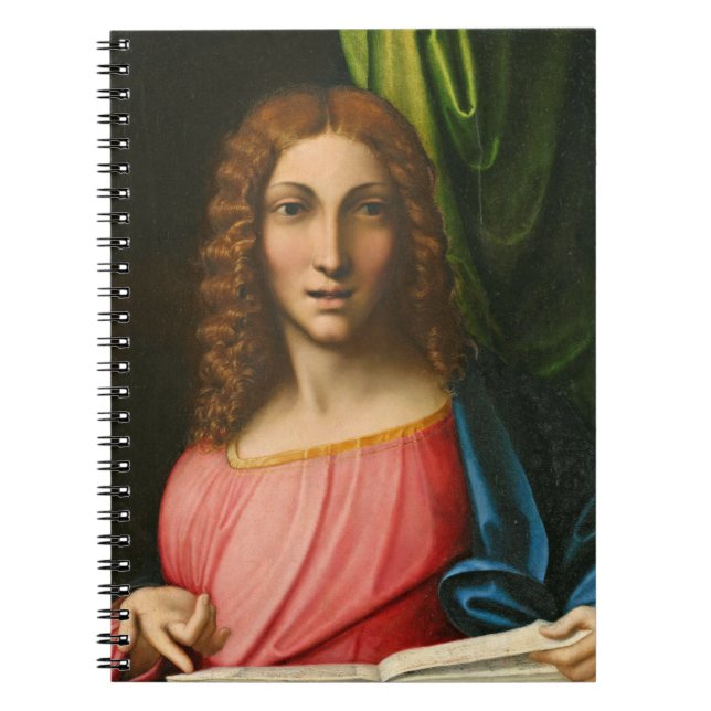 Cuaderno Salvator Mundi, C. 1515 (aceite en el panel) (Frente)