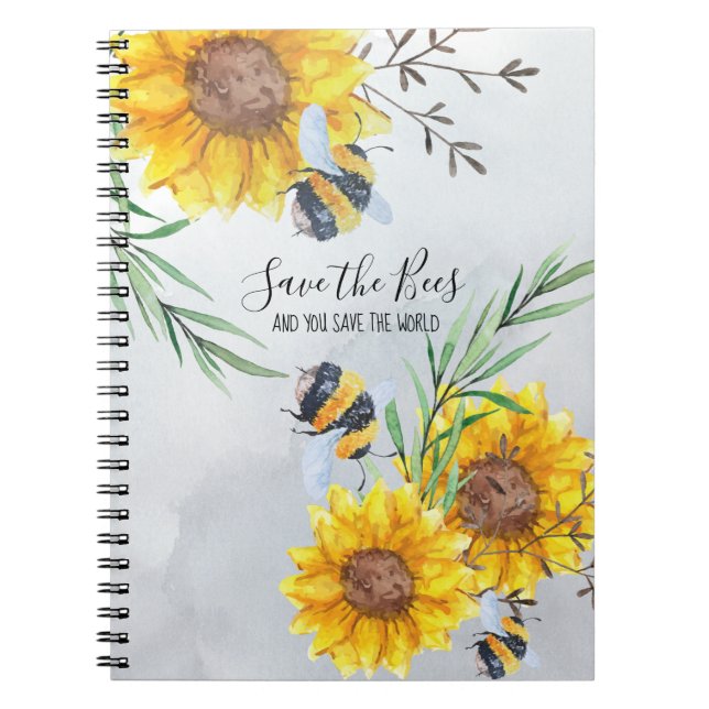 Cuaderno Salven A Las Abejas Y Salvemos Al Mundo Personaliz (Frente)