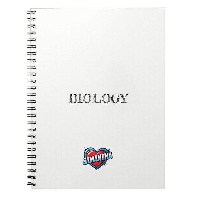 Cuaderno Samantha Heart White (Frente)