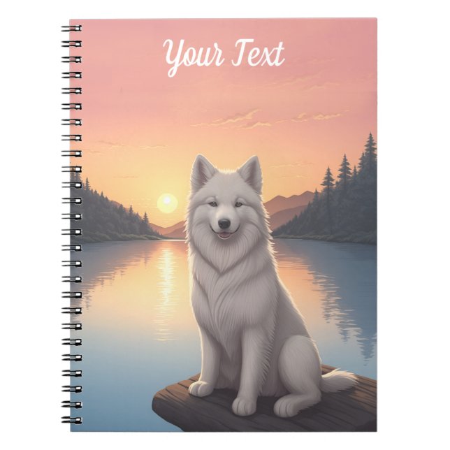 Cuaderno Samoyed junto al lago (Frente)