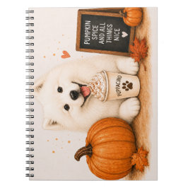 Cuaderno Samoyed Otoño Calabaza