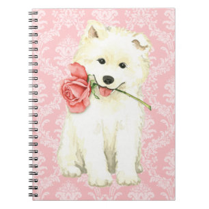 Cuaderno Samoyedo subió tarjeta del día de San Valentín
