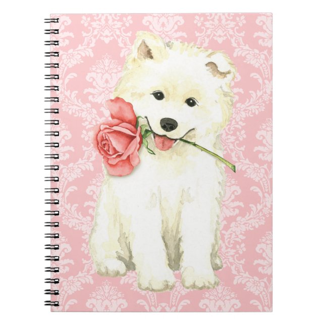 Cuaderno Samoyedo subió tarjeta del día de San Valentín (Frente)