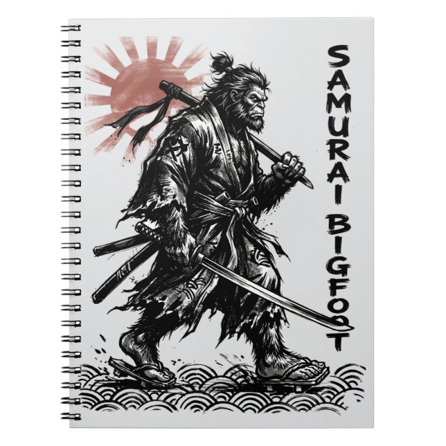 Cuaderno Samurai Bigfoot : Arte Sasquatch Guerrero Japonés (Frente)