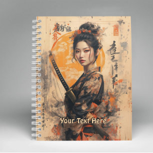 Cuaderno Samurai Bloom: Bloc de notas en espiral