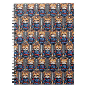 Cuaderno Samurai Cat Pixel Art