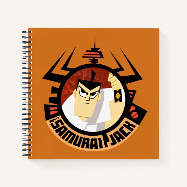 Cuaderno Samurai Jack En El Marco Futurista De Aku (Anverso)