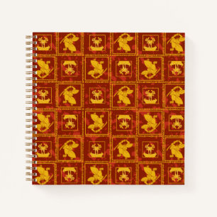 Cuaderno Samurai Jack y Aku Golden Silhouette Tile Pattern