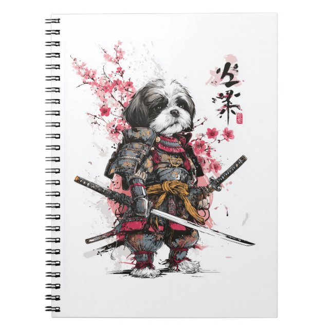 Cuaderno Samurái Shih Tzu � Perro Guerrero Épico (Frente)