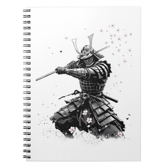 Cuaderno Samurai Warrior in Action Japanese Art Ceramic  (Frente)