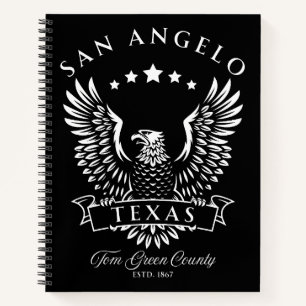 Cuaderno San Angelo Tom Green County Texas Águila Vintage