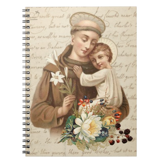 Cuaderno San Antonio de Padua y Niño Jesús Religioso (Frente)