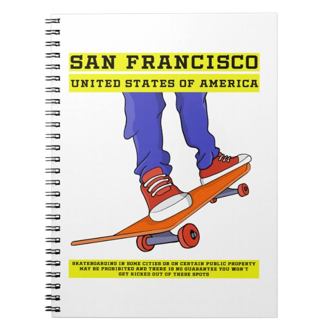 Cuaderno San Francisco, USA Skate (Frente)