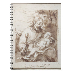 Cuaderno San José con el niño durmiente de Cristo (pluma