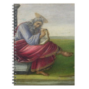 Cuaderno San Juan el divino en Patmos, escribiendo el libro