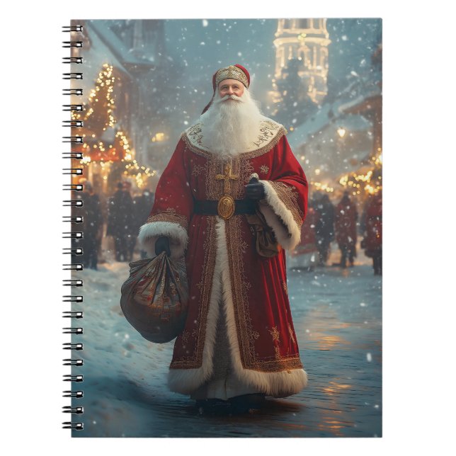 Cuaderno San Nicolás en una festiva aldea nevada (Frente)