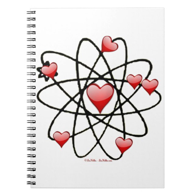 Cuaderno San Valentín Corazones Rojos Atómicos (Frente)