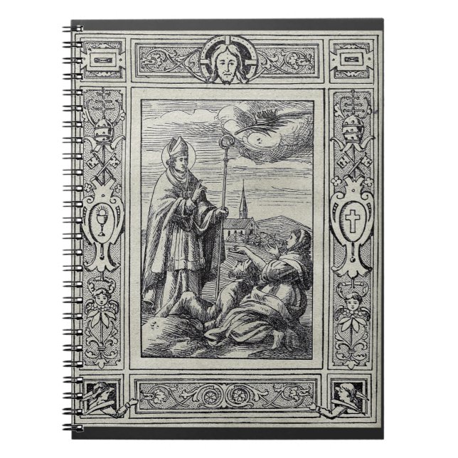 Cuaderno San Valentín de Roma Grabado Arte Premium (Frente)