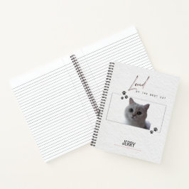 Cuaderno San Valentín personalizado para gatos con nombre y