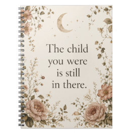 Cuaderno Sanación del Niño Interior Estampa de Cita Floral