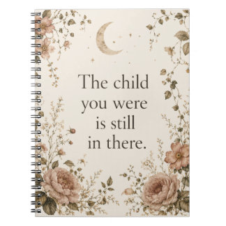 Cuaderno Sanación del Niño Interior Estampa de Cita Floral