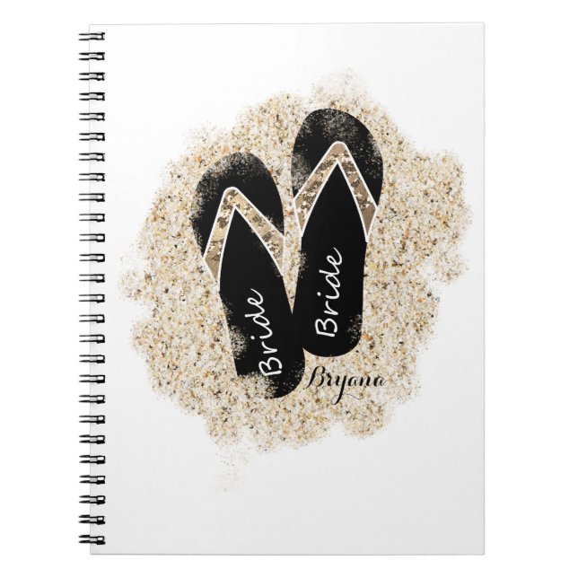 Cuaderno Sandalias de Dedo del Pie Novia Verano Playa Despe (Frente)