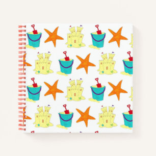 Cuaderno Sandcastle Sand Castle Starfish Pail Beach Ocean