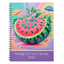 Cuaderno sandía colorida para primer grado 2026