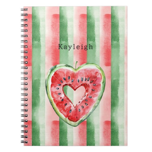 Cuaderno Sandía Corazón Rojo Verde (Frente)
