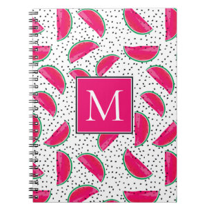 Cuaderno Sandía de neón en modelo de las semillas