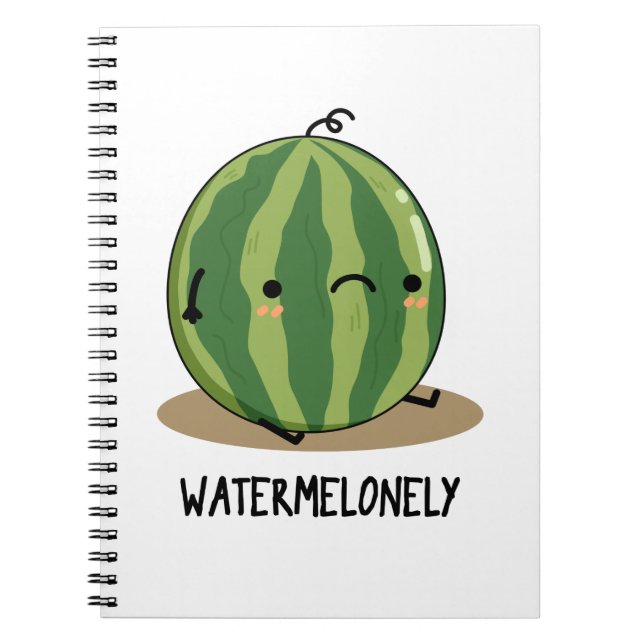 Cuaderno Sandía divertida broma de sandía fruta  (Frente)