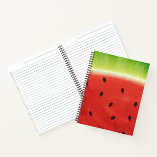 Cuaderno Sandía gigante divertida rebanada de acuarela lind