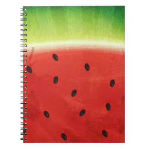 Cuaderno Sandía gigante divertida rebanada de acuarela lind