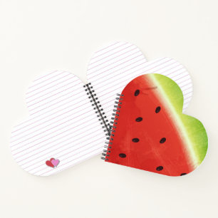 Cuaderno Sandía gigante divertida rebanada de acuarela lind