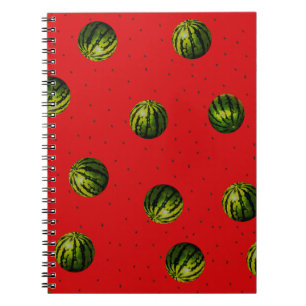Cuaderno sandía roja y semillas
