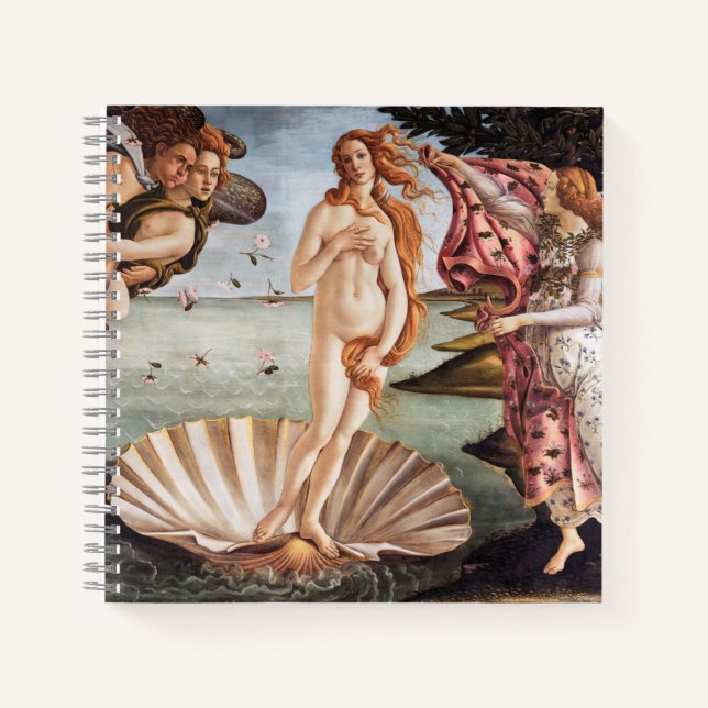 Cuaderno Sandro Botticelli - Nacimiento de Venus (Anverso)