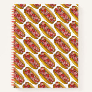Cuaderno Sándwich de langosta de carne de pescado de Maine