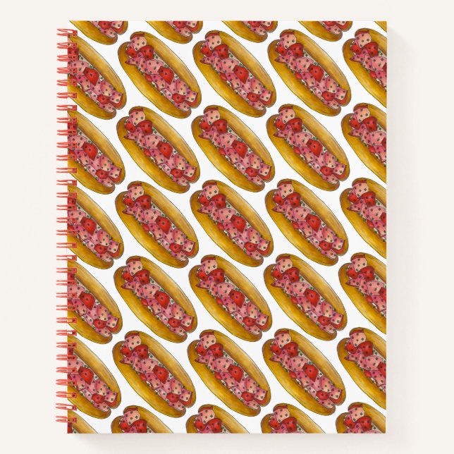 Cuaderno Sándwich de langosta de carne de pescado de Maine (Anverso)