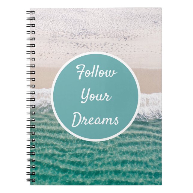 Cuaderno Sandy Beach Inspirándose Sigue Tus Sueños (Frente)